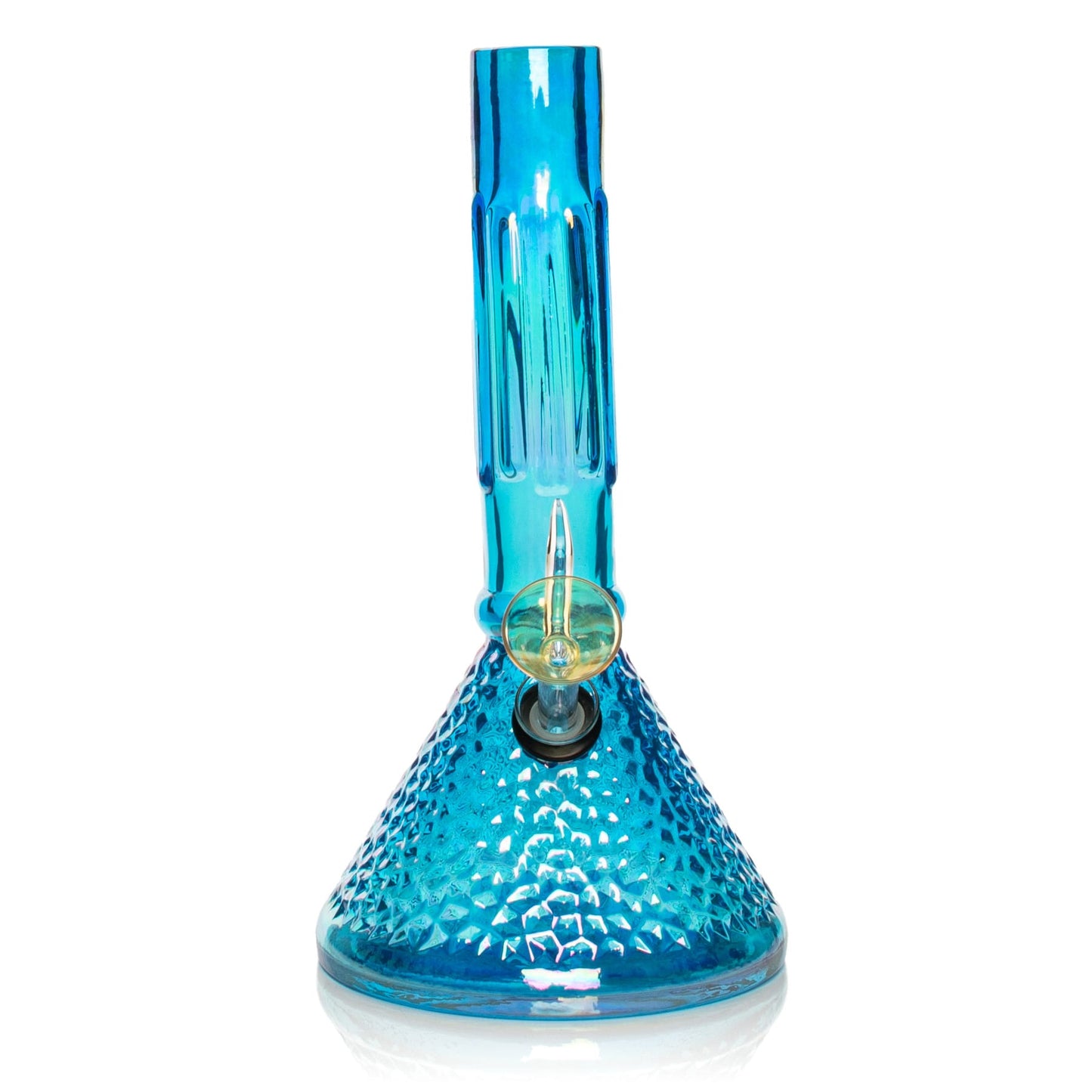 Retro 9" Platinum Metallic Hammered Water Pipe | Smokey's