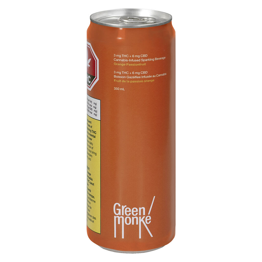 Green Monke Orange Passionfruit Sparkling Soda