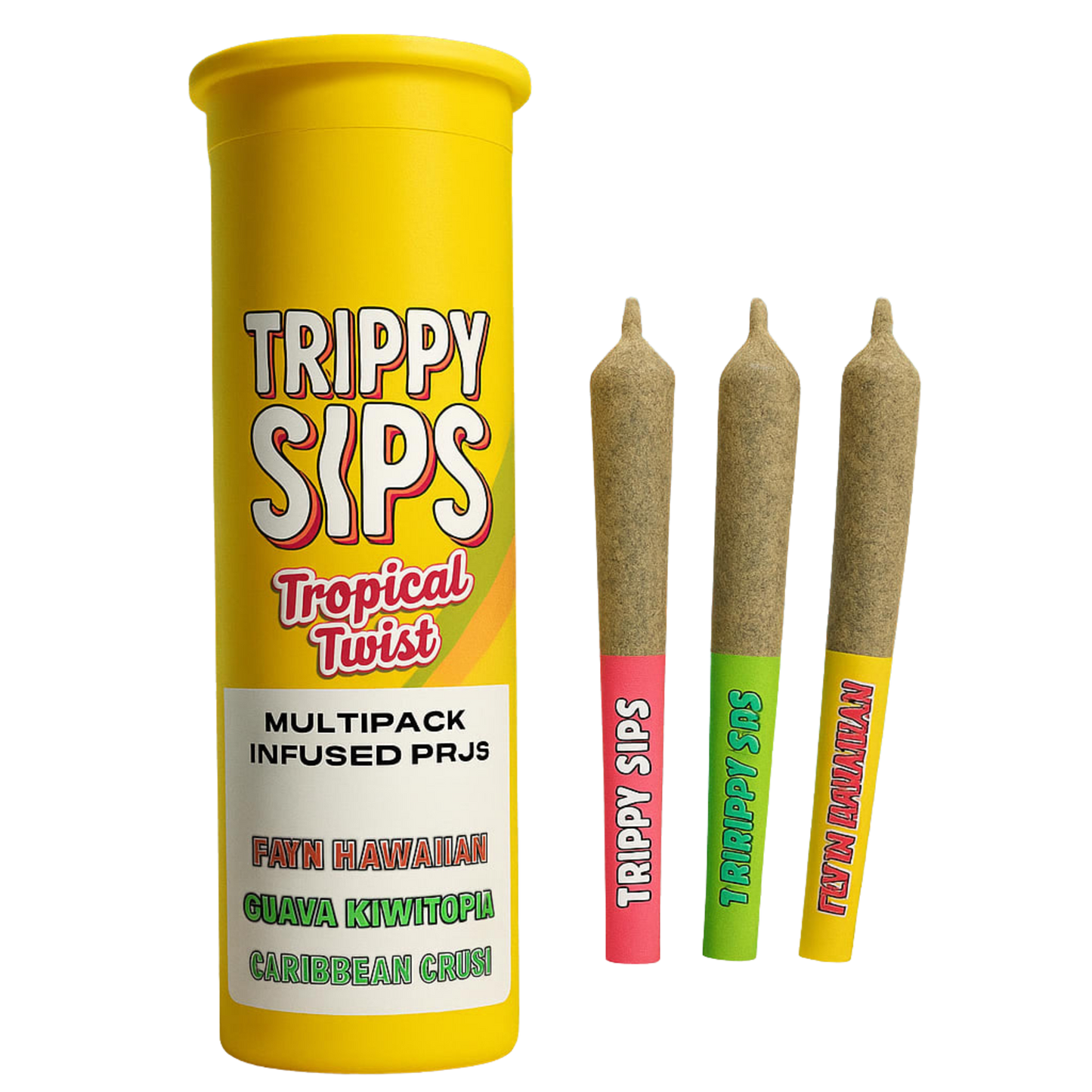 Trippy Sips Tropical Twist Diamond Coated Infused Pre-Roll | Smokey's