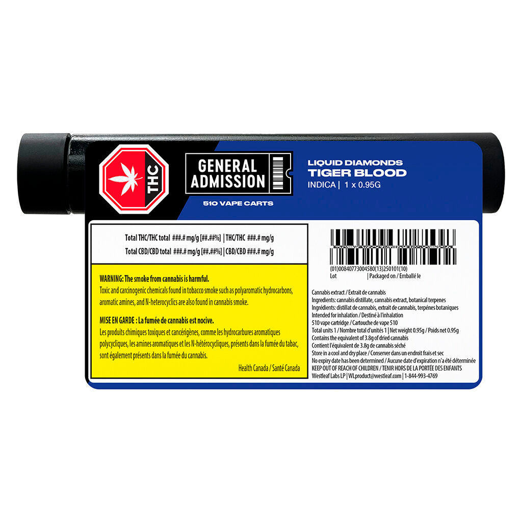 Tiger Blood Diamond Cartridge | Smokey's