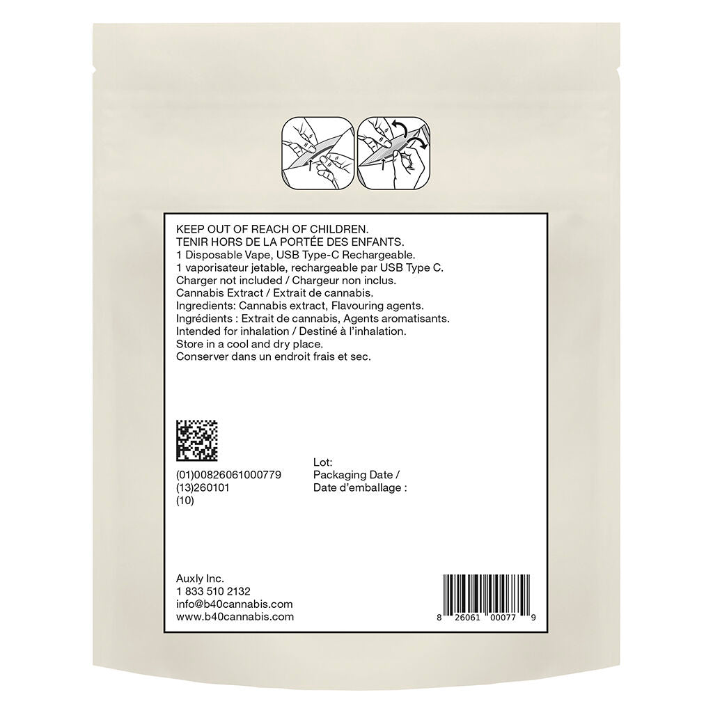 Back Forty Blue Raspberry Ice Disposable