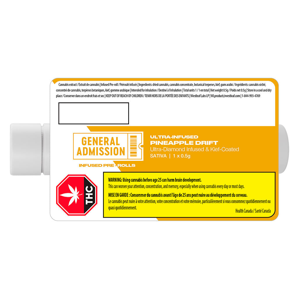 General Admission Pineapple Drift Coated Infused Pre-Roll