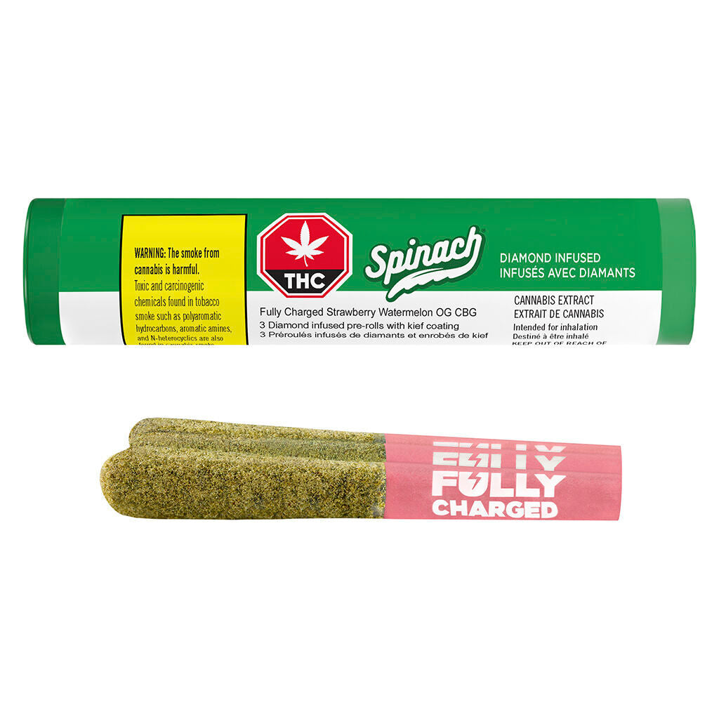Spinach Strawberry Watermelon OG CBG Coated Infused Pre-Roll