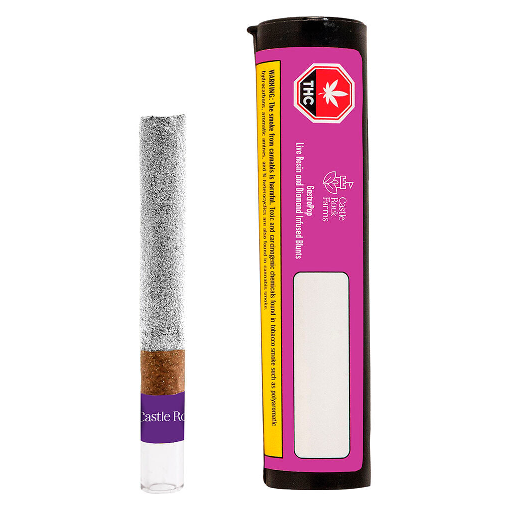 Castle Rock GastroPop Resin Diamond Coated Glass Tip Infused Blunt