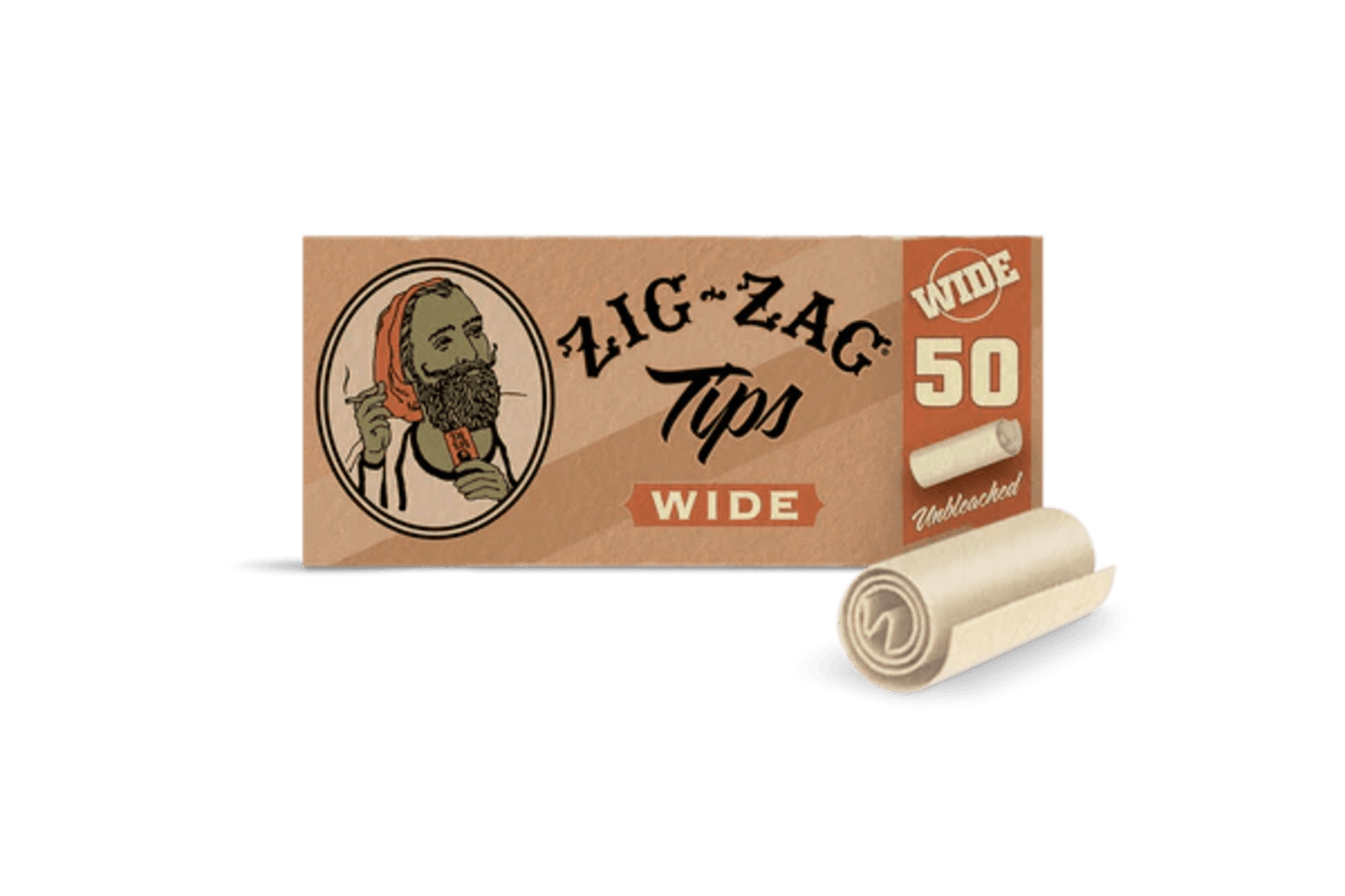 Zig Zag Unbleached Wide Rolling Tips | Smokey's