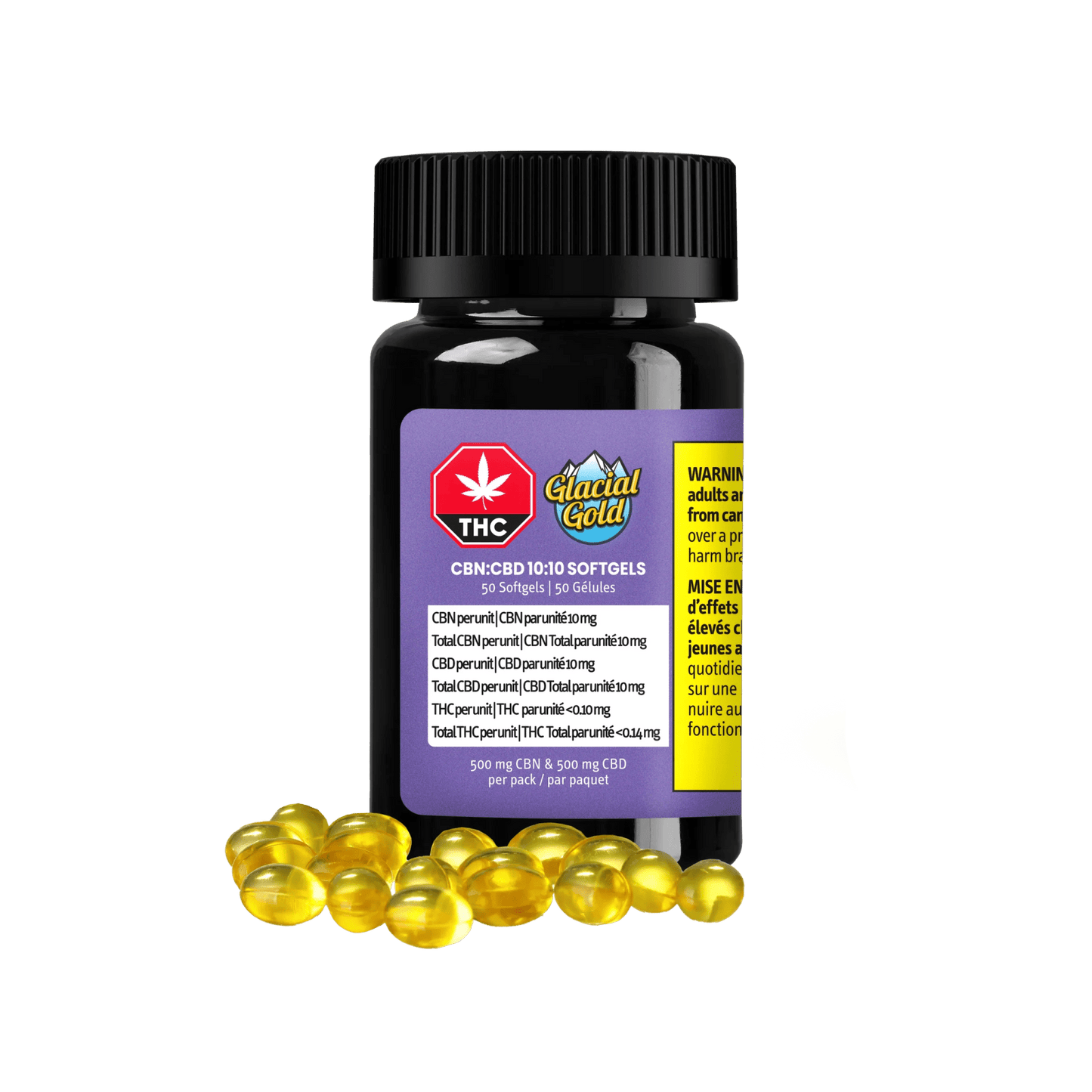 Glacial Gold CBN:CBD Softgels | Smokey's