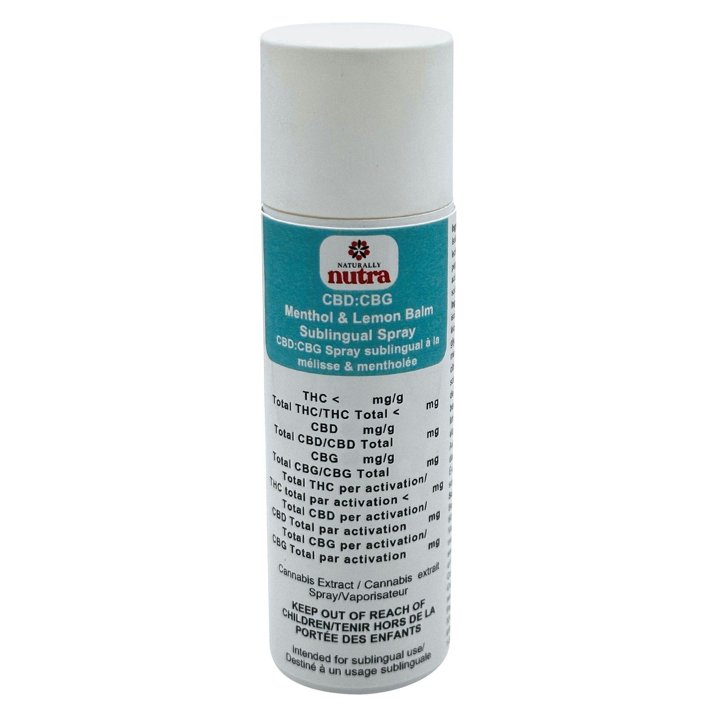 Naturally Nutra Menthol Lemon CBG Balm Spray | Smokey's