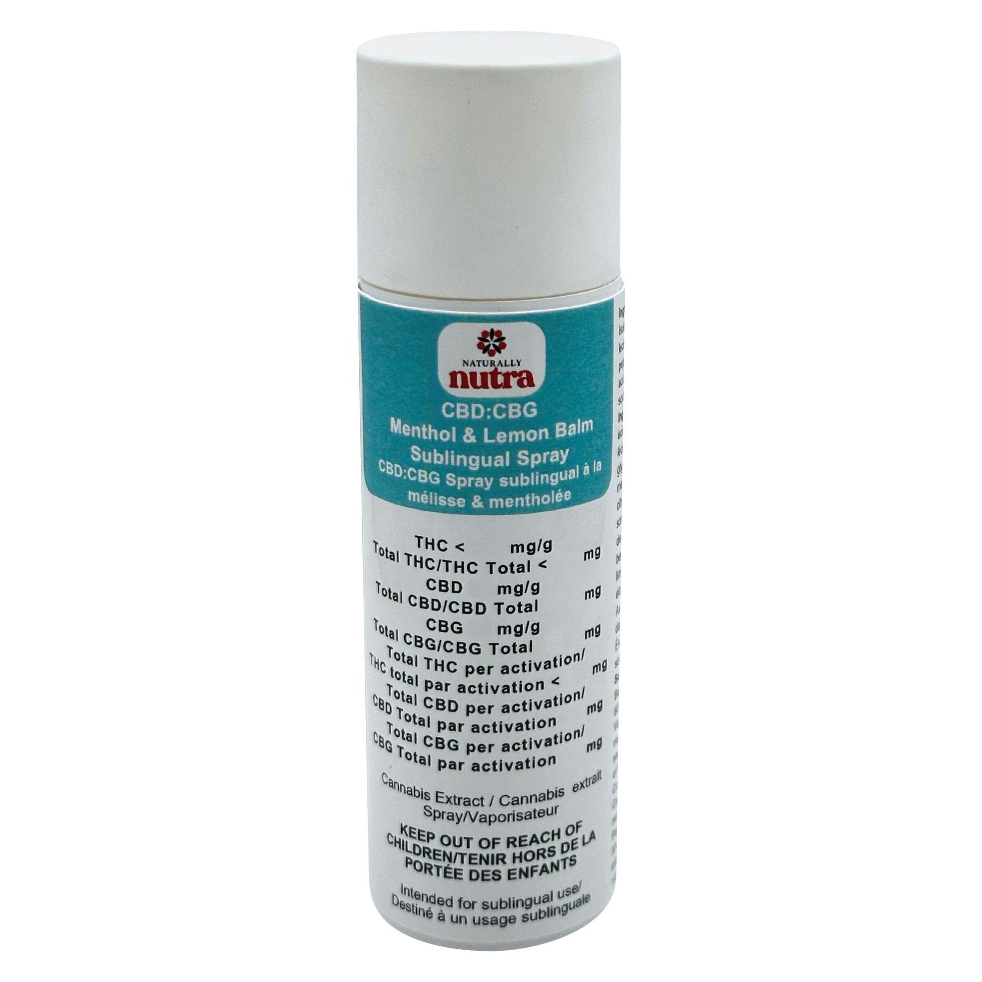 Naturally Nutra Menthol Lemon CBG Balm Spray | Smokey's