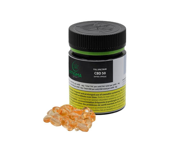 Stigma Grow FS CBD 50 Softgels — Smokey's | Capsules | Cannabis Delivery & Pickup
