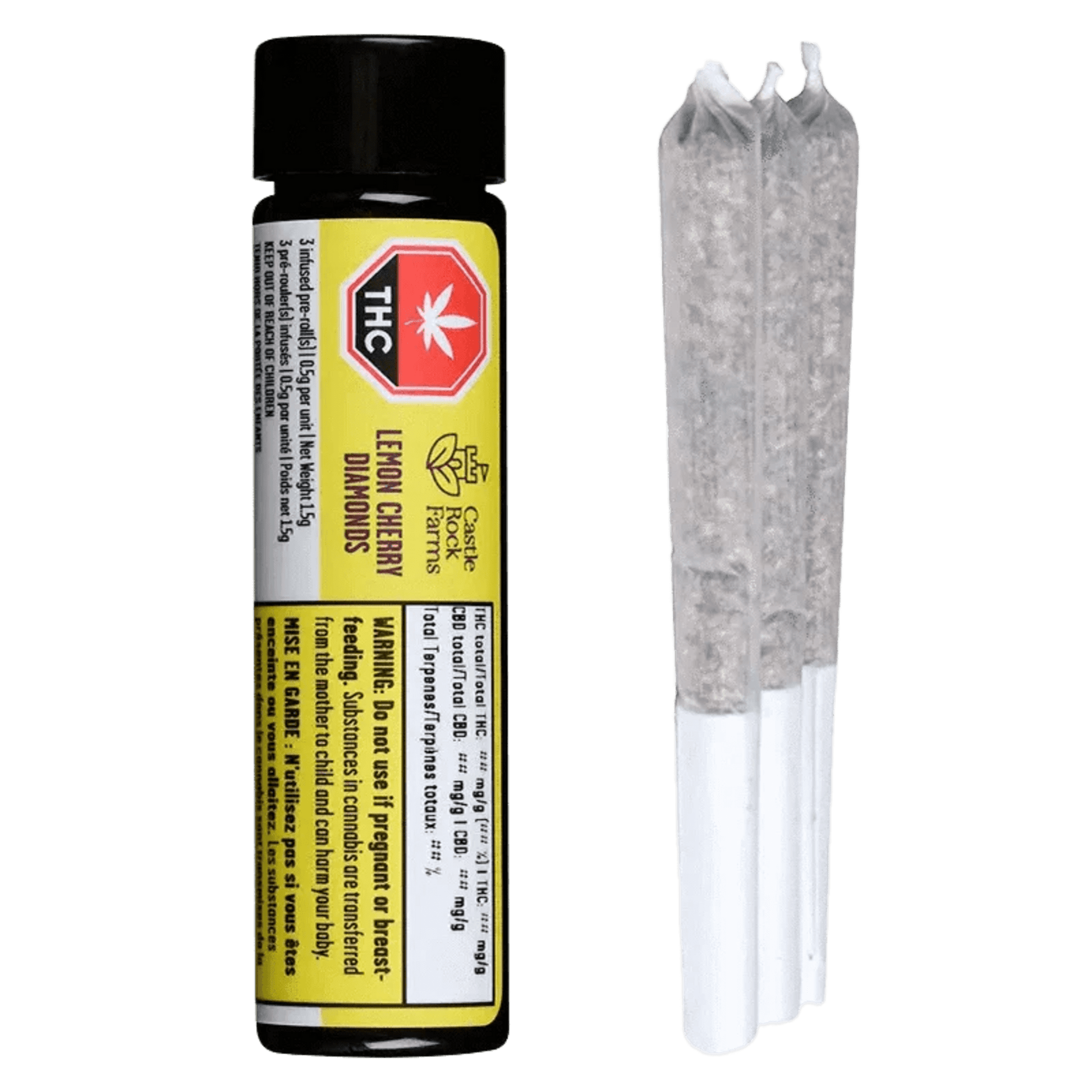 Castle Rock Lemon Cherry Diamond Infused Pre-Roll | Smokey's
