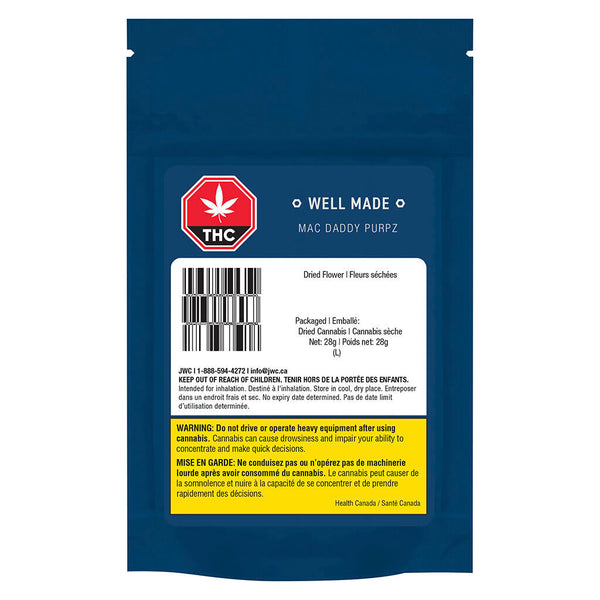 WELL MADE Mac Daddy Purpz — Smokey's | Hybrid | Cannabis Delivery & Pickup
