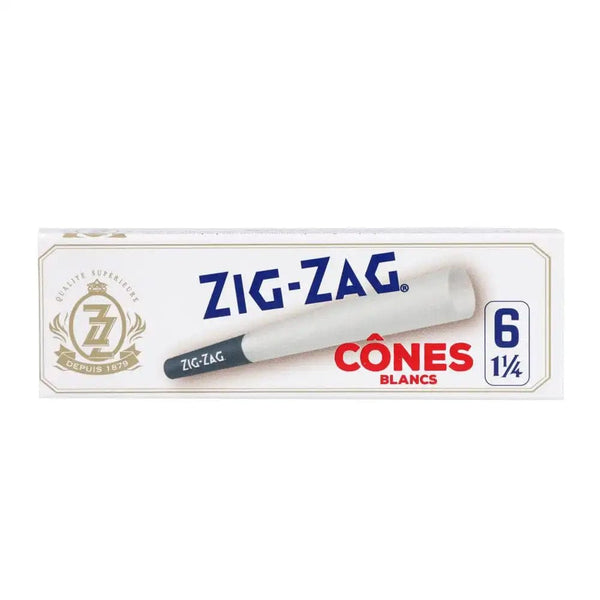 Zig Zag White 1.25 Cones — Smokey's | Rolling Papers, Cones, & Wraps | Cannabis Delivery & Pickup
