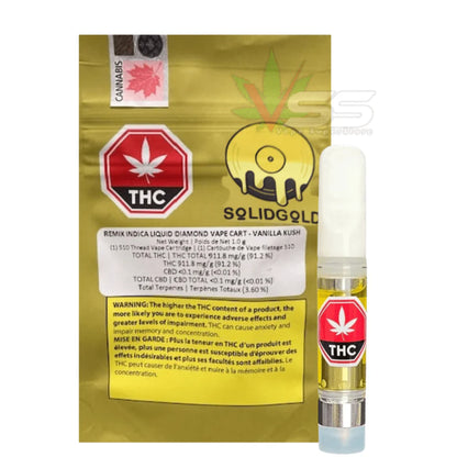 Solid Gold Indica Diamond Cartridge | Smokey's