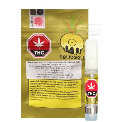 Solid Gold Indica Diamond Cartridge | Smokey's
