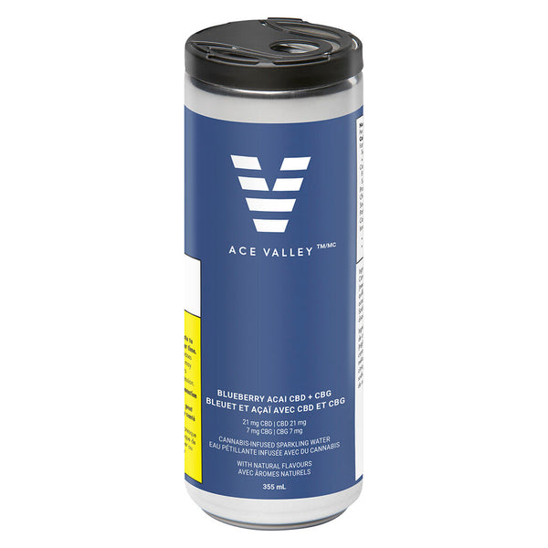 Ace Valley Blueberry Acai CBG Sparkling Water — Smokey's | Beverages | Cannabis Delivery & Pickup