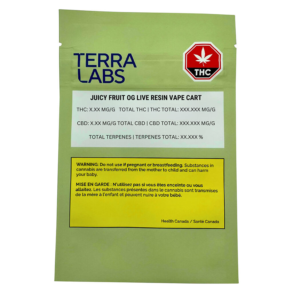 Terra Labs Juicy Fruit OG Pure Live Resin Cartridge | Smokey's