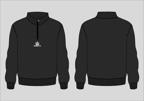 Black Half Zip Sweatshirt | Smokey's