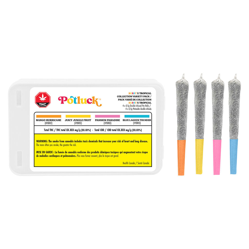 Potluck Tropical X Burst Variety Coated Infused Pre-Roll