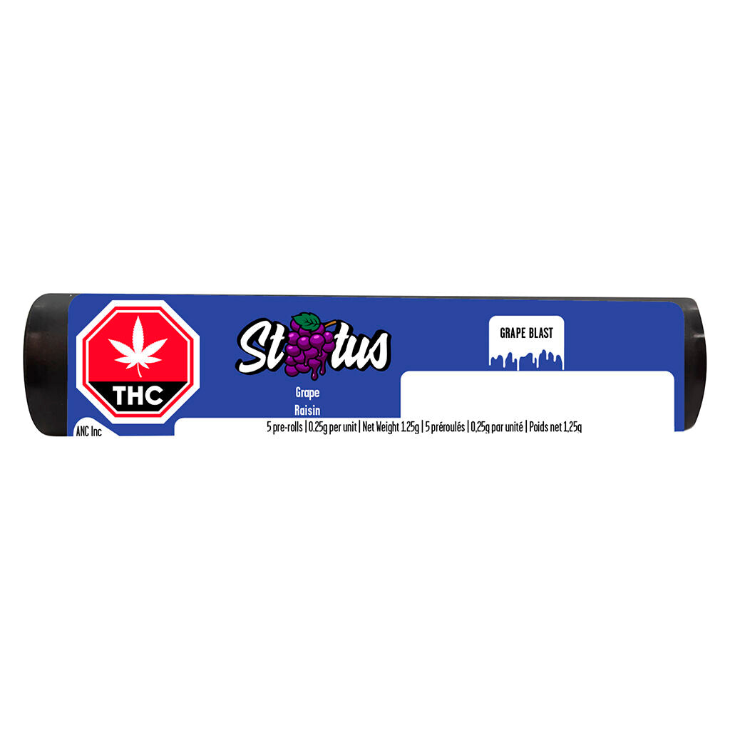 Status Grape Blast Coated Diamond Coated Infused Pre-Roll