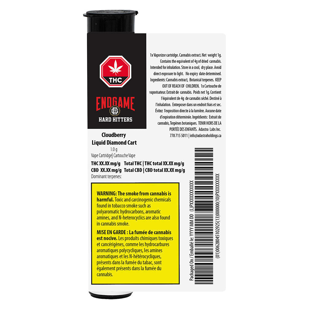 Endgame Hard Hitters Cloudberry Liquid Diamond Cartridge