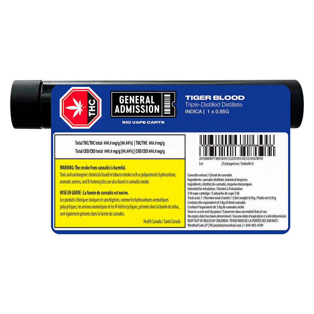 General Admission Tiger Blood Cartridge
