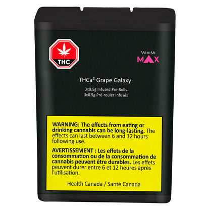 Weed Me Max THCa Grape Galaxy Coated Infused Pre-Roll