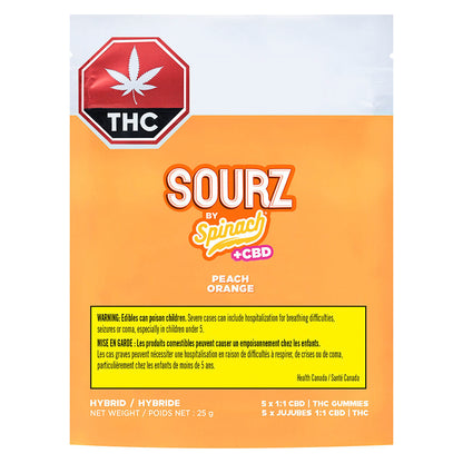 Spinach SOURZ Peach Orange Soft Chew