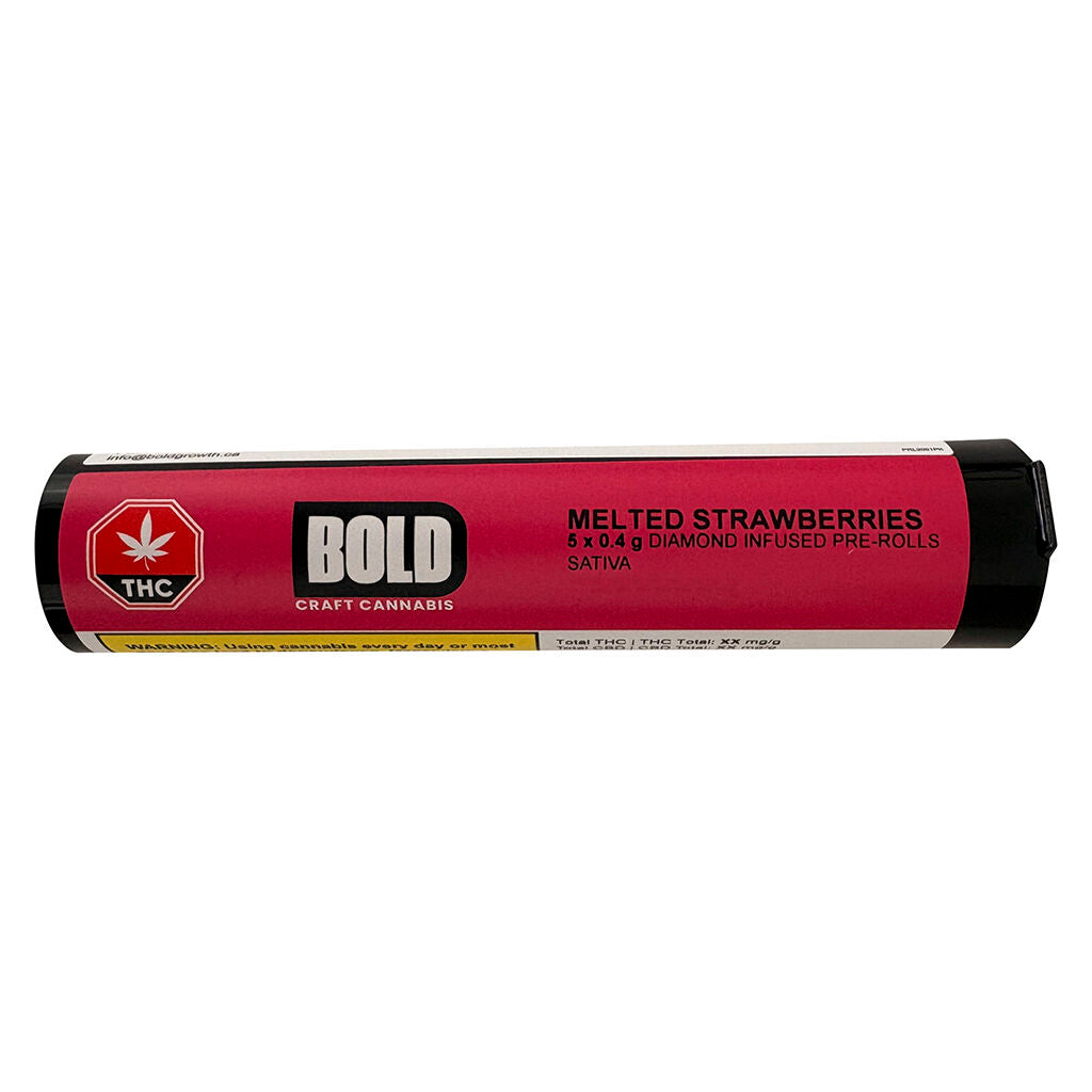 BOLD Melted Strawberries Diamond Infused Pre-Roll