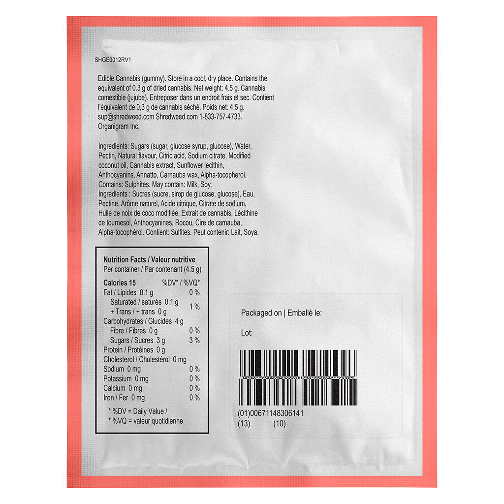 Shred'ems Superberry Lemonade Soft Chew