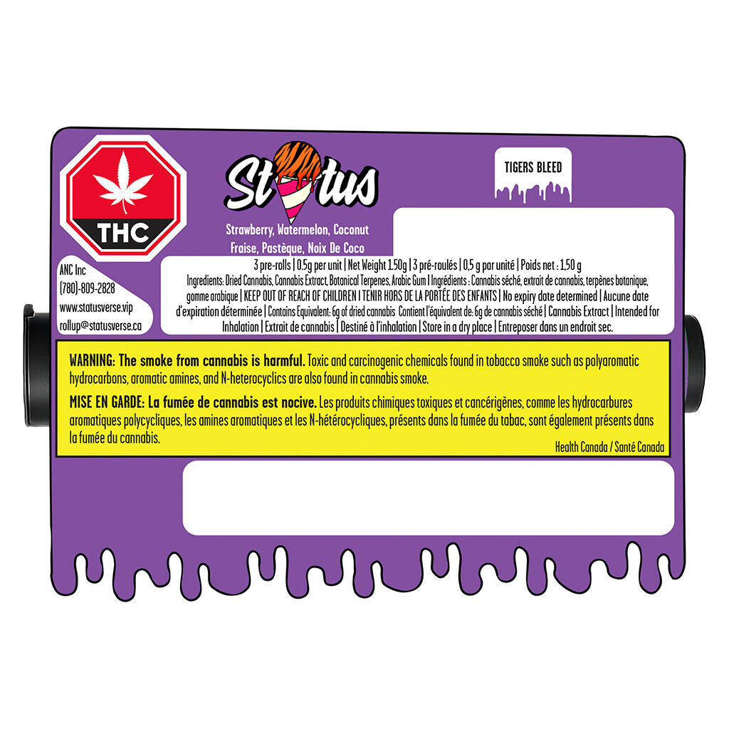 Tigers Bleed Diamond Kief-Coated Infused Pre-Roll | Smokey's