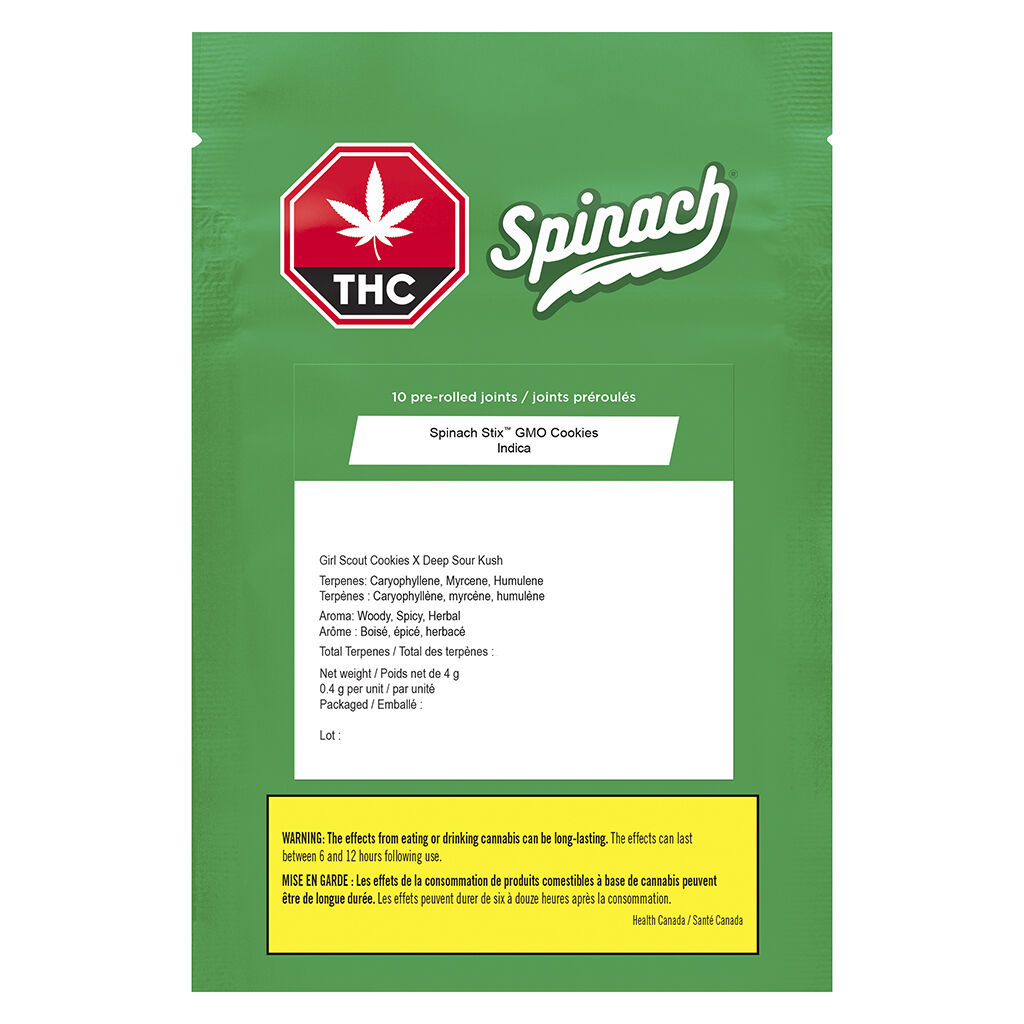 Spinach STIX GMO Cookies Pre-Roll