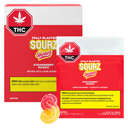 Spinach SOURZ Strawberry Mango Soft Chew