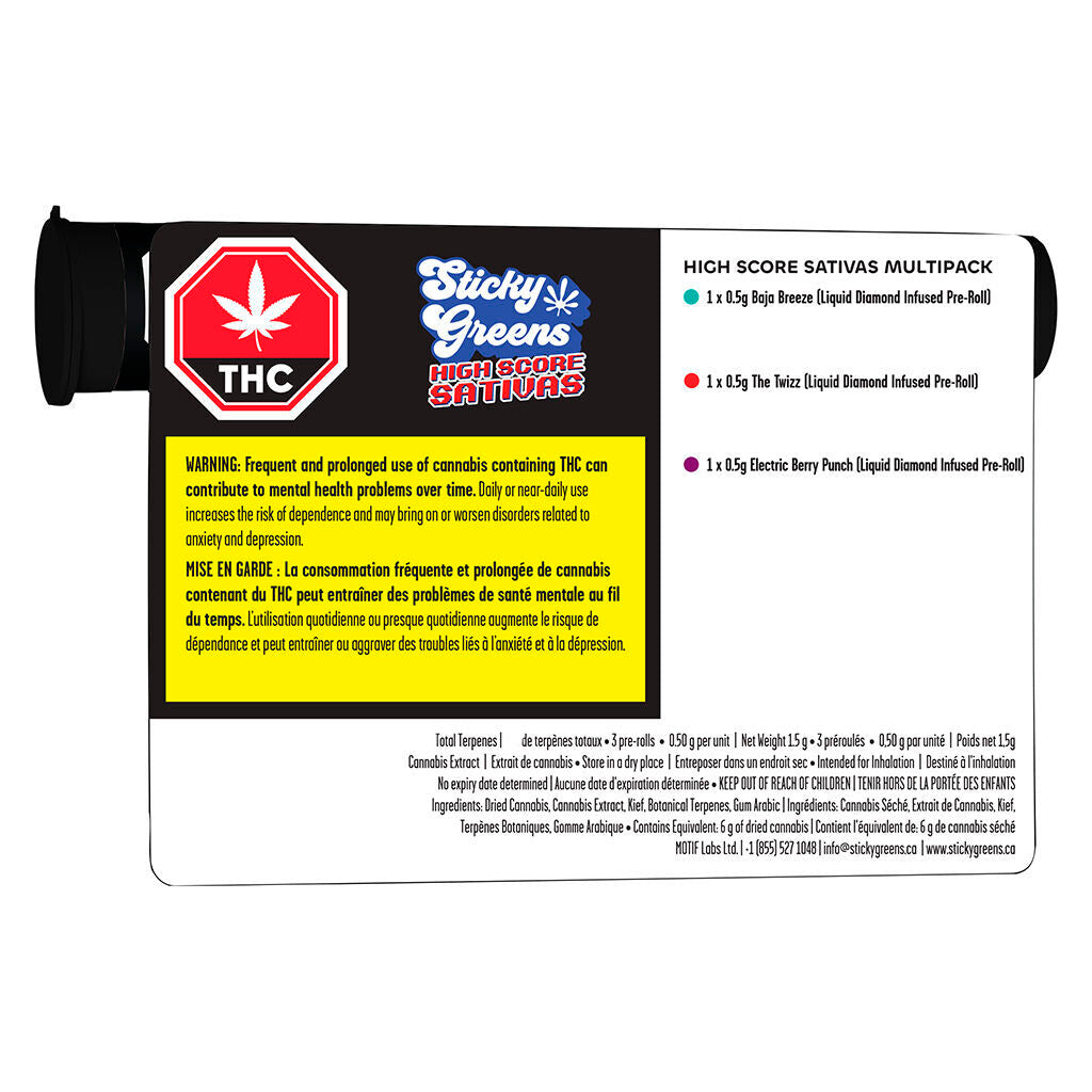 Sticky Greens High Score Diamond Coated Infused Pre-Roll