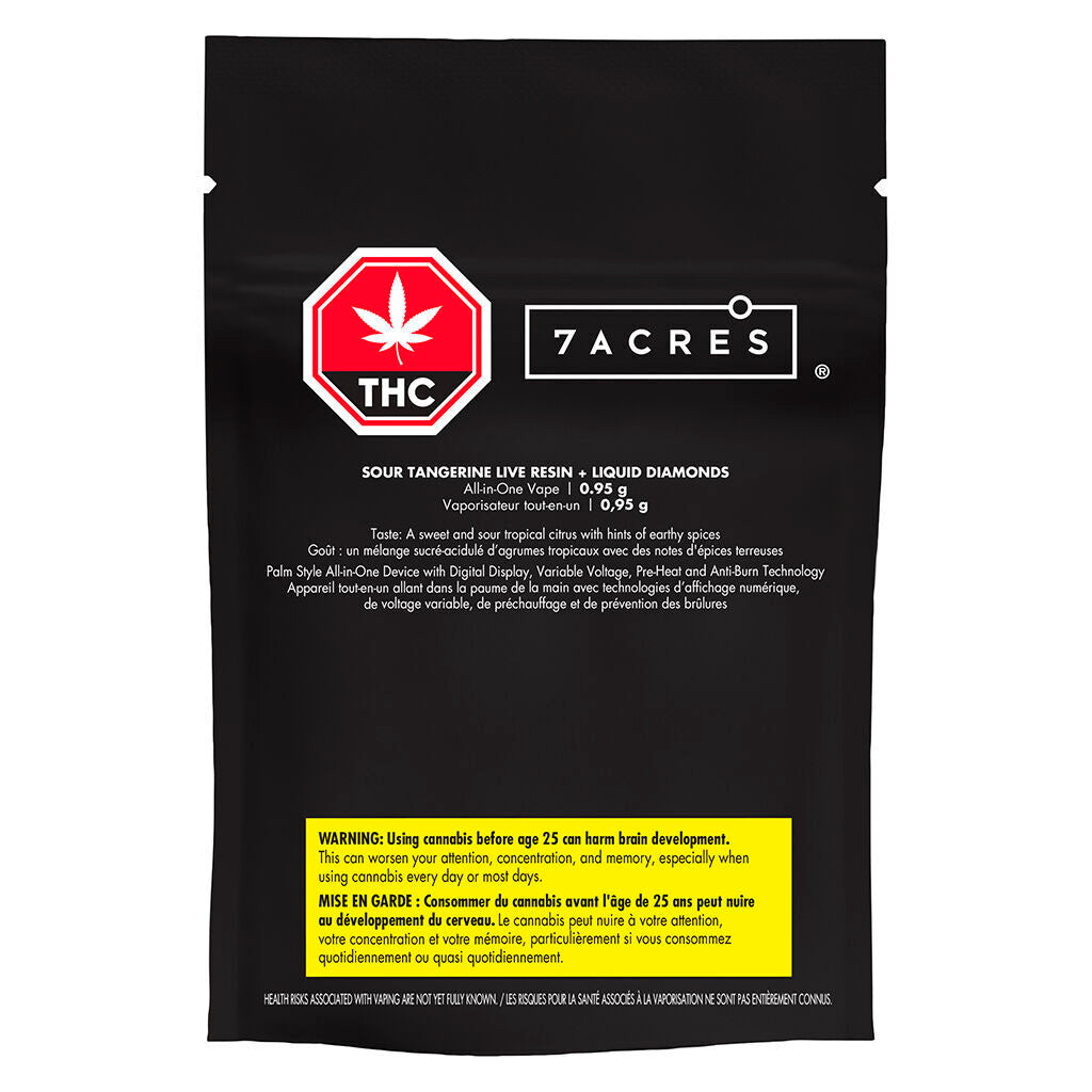 7ACRES Sour Tangerine Resin Diamond Disposable