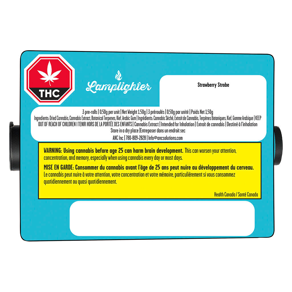 Lamplighter Strawberry Strobe Diamond Coated Infused Pre-Roll