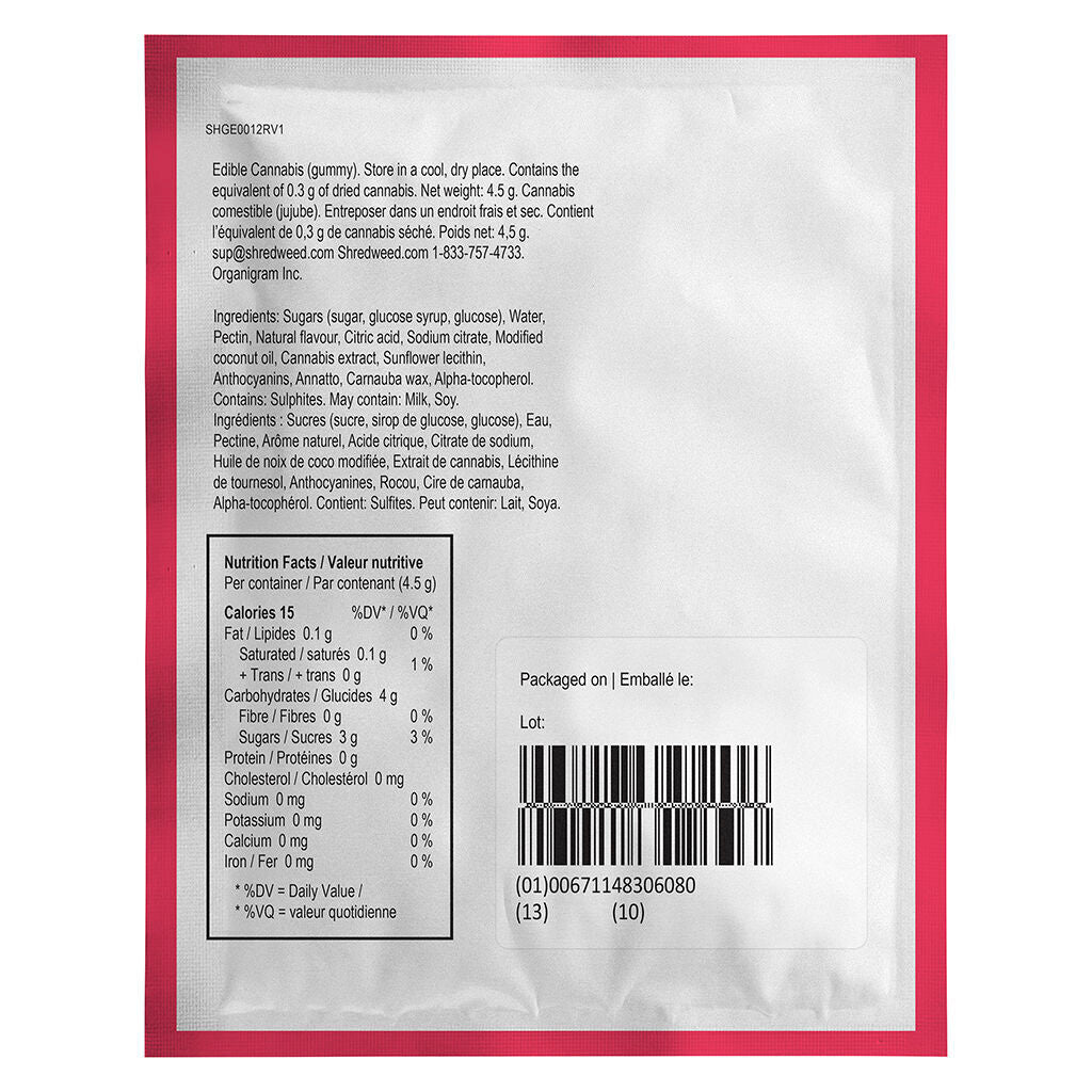 Shred'ems Red Apple Peach Soft Chew