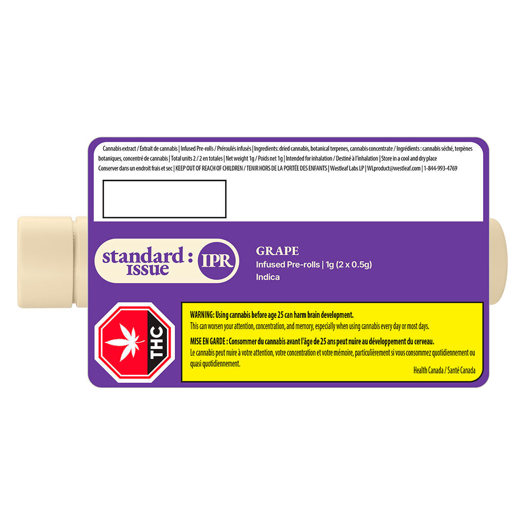 Standard Issue Grape Infused Pre-Roll
