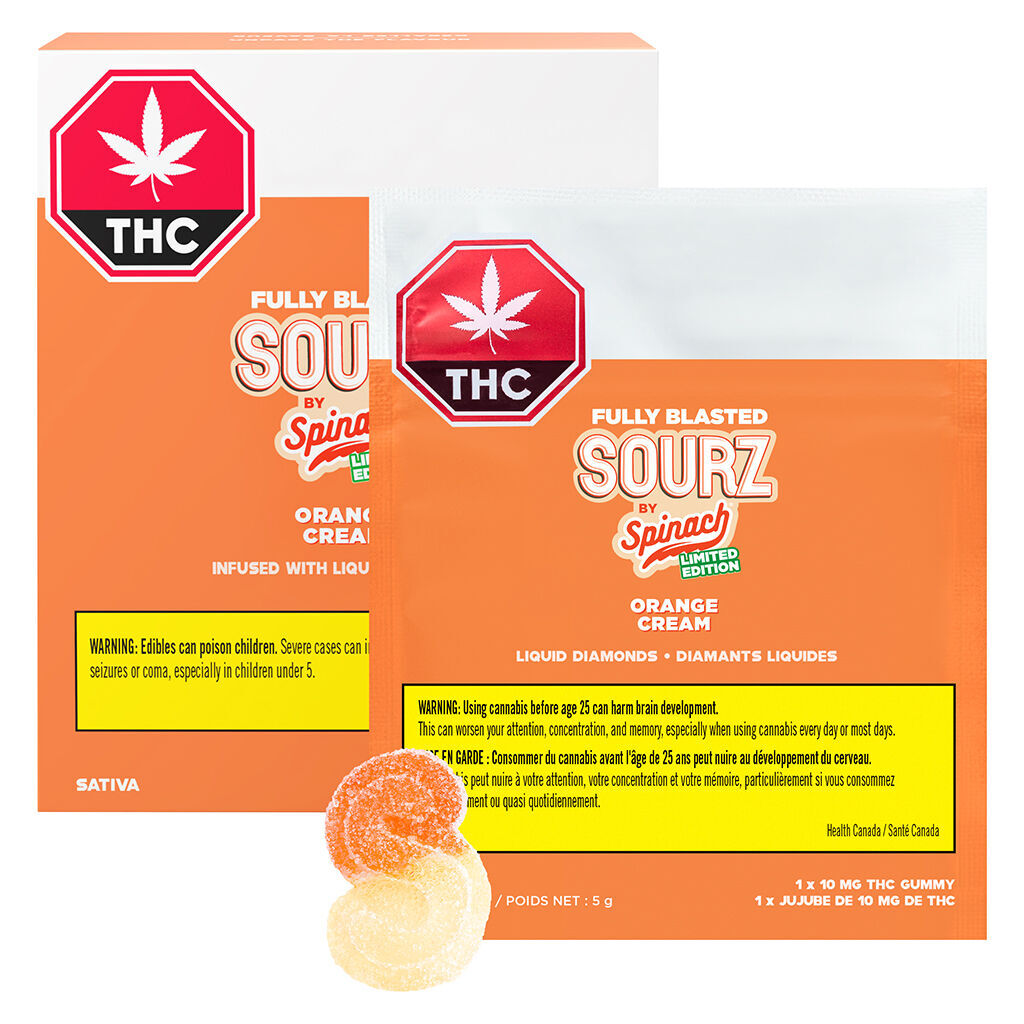 Spinach SOURZ Blasted Orange Cream Soft Chew