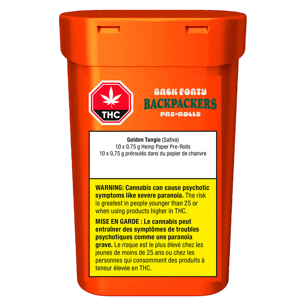 Back Forty Backpackers Golden Tangie Pre-Roll