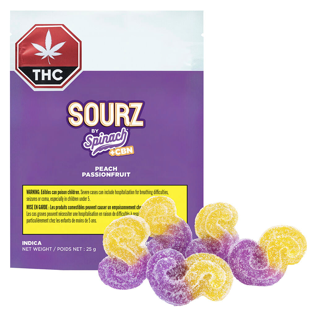 Spinach SOURZ Peach Passionfruit CBN Soft Chew