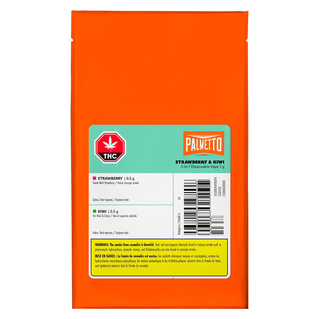Palmetto Strawberry & Kiwi 3-in-1 Disposable