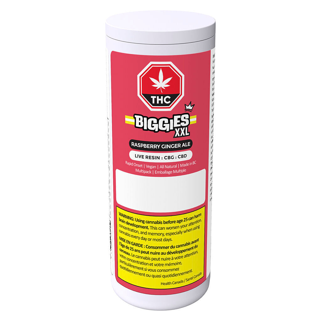 BIGGIES Raspberry Ginger Ale CBG Soft Chew