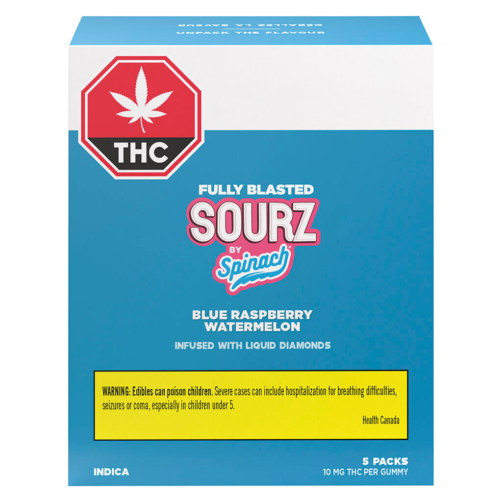 Spinach SOURZ Blue Raspberry Watermelon Soft Chew