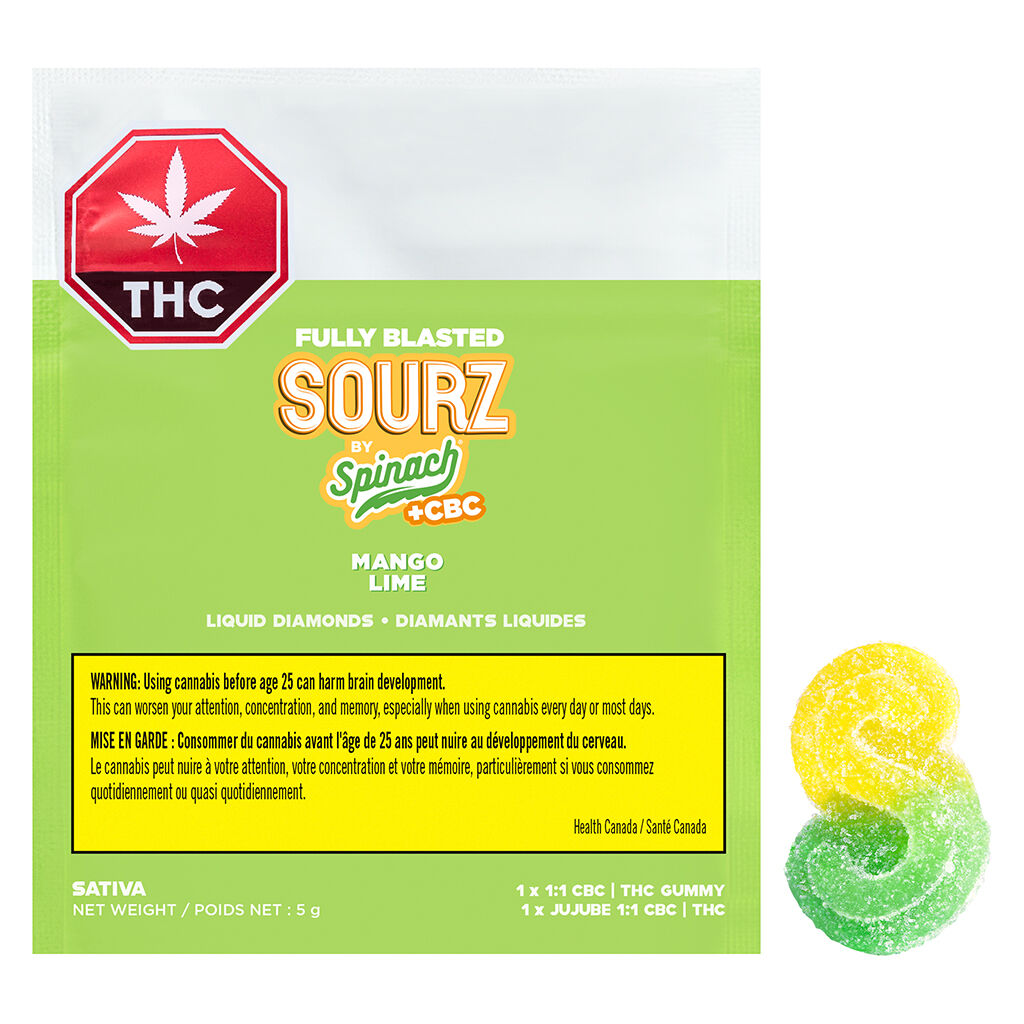 Spinach FEELZ Mango Lime CBC Soft Chew | Smokey's