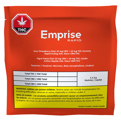 Emprise Rapid Sour Strawberry Kiwi Gummy CBN Soft Chew