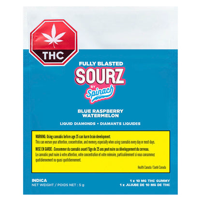 Spinach SOURZ Blue Raspberry Watermelon Soft Chew