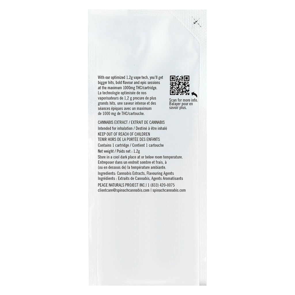 Spinach Peach Passionfruit CBN Cartridge