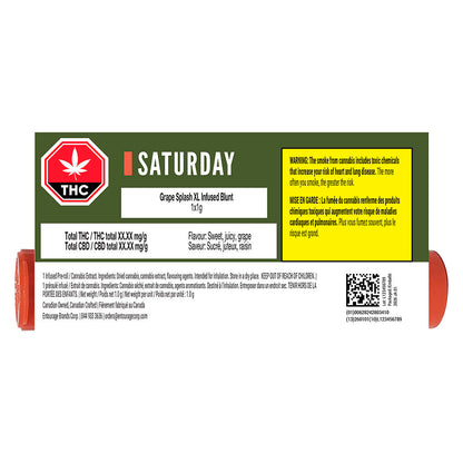 Saturday Grape Splash XL Infused Blunt