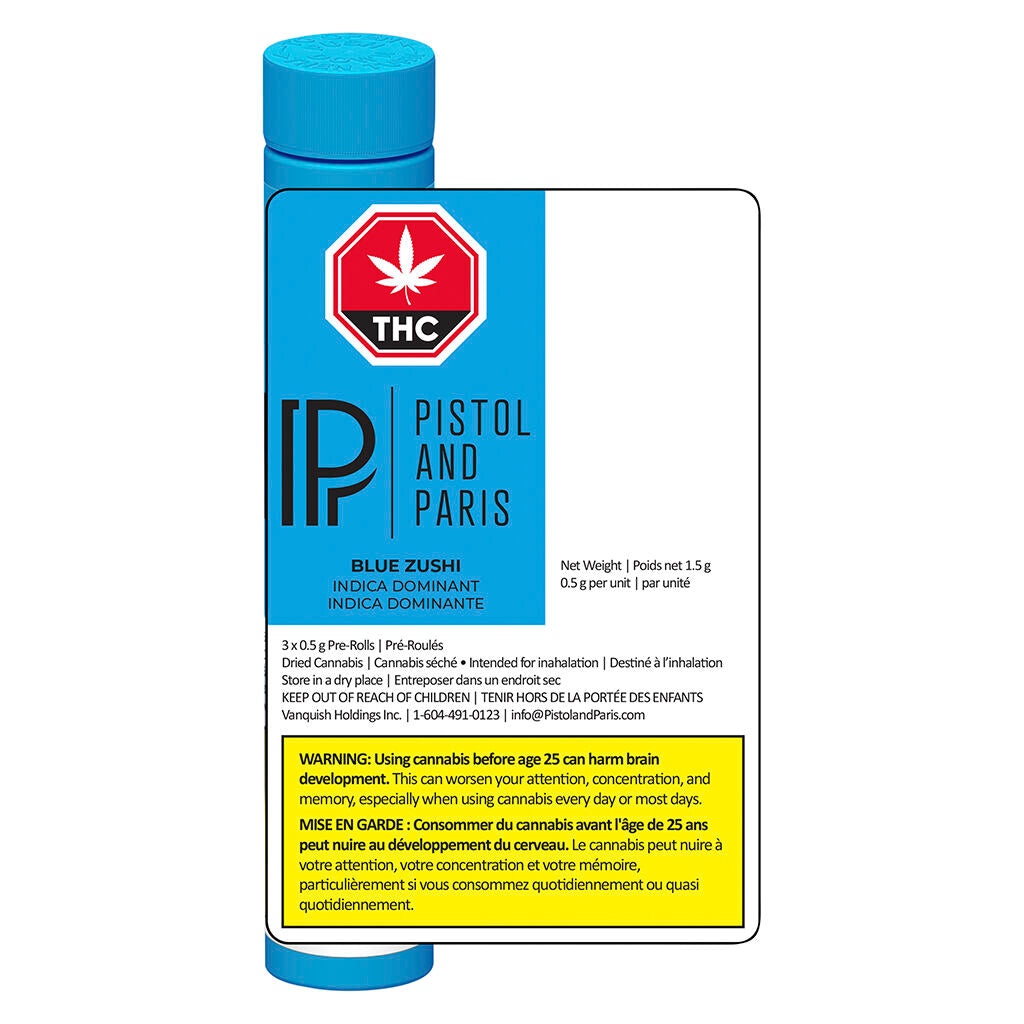 Pistol and Paris Blue Zushi Pre-Roll