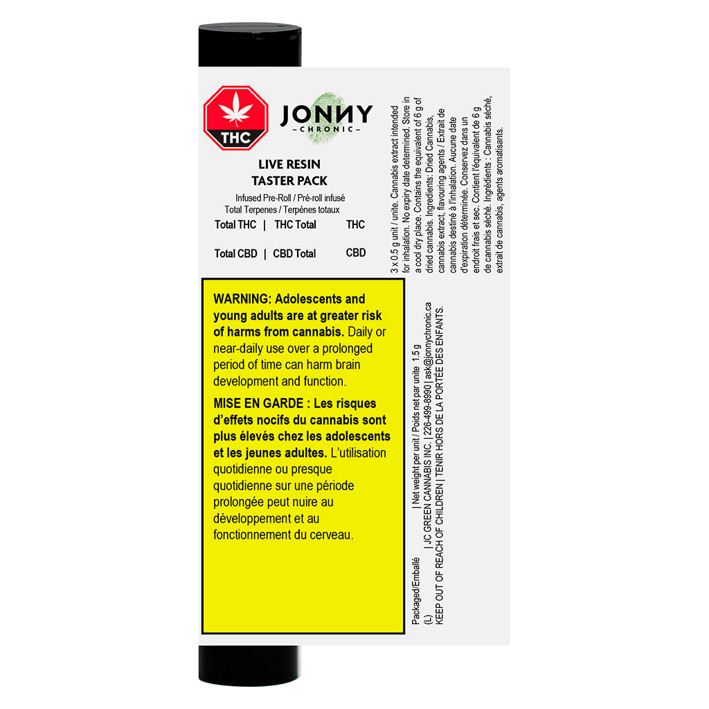 Live Resin Taster Pack Infused Pre-Roll | Smokey's